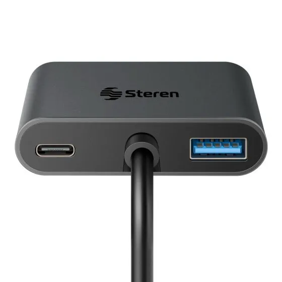 CONVERTIDOR STEREN USB-5265 ADAPTADOR USB C A HDMI, VGA, USB 3.0, USB C